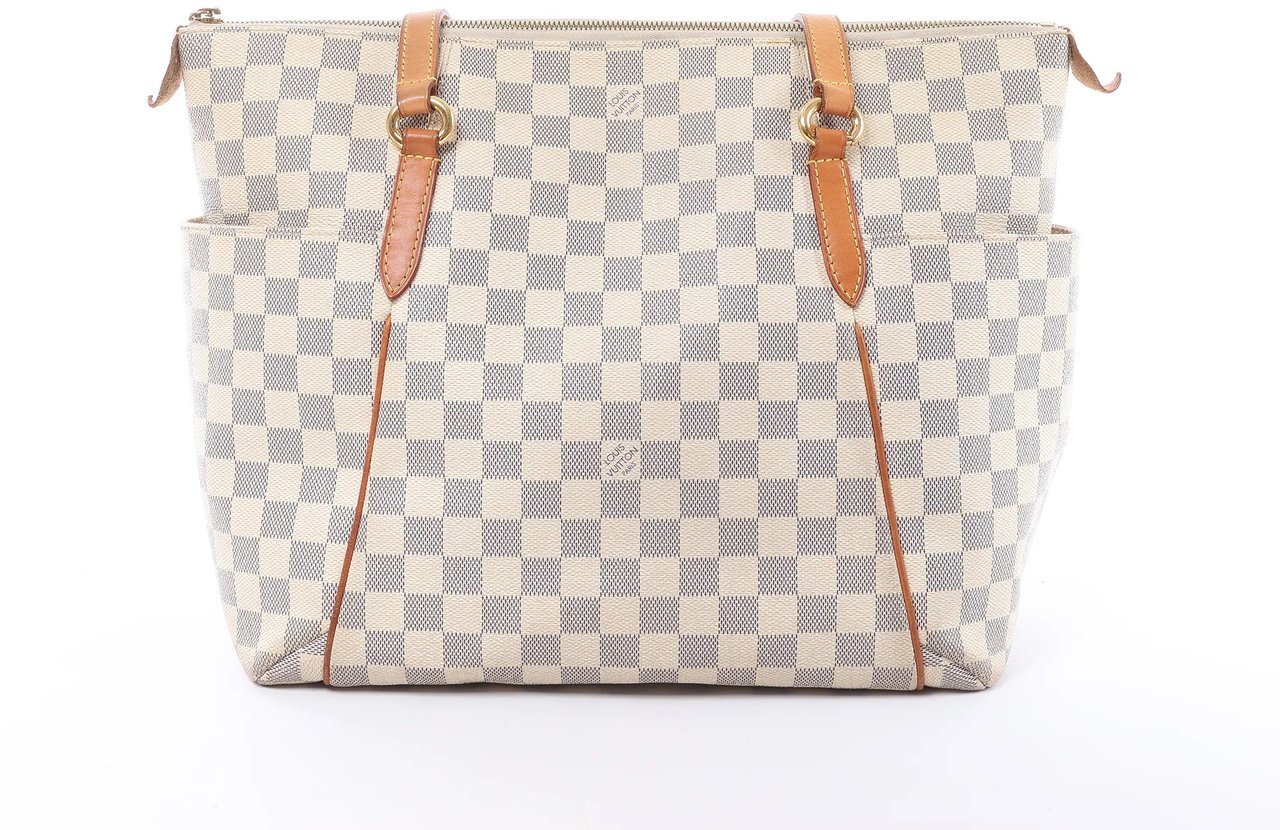 Louis Vuitton Totally MM Damier Azur Shoulder Bag in Beige N51262 Beige