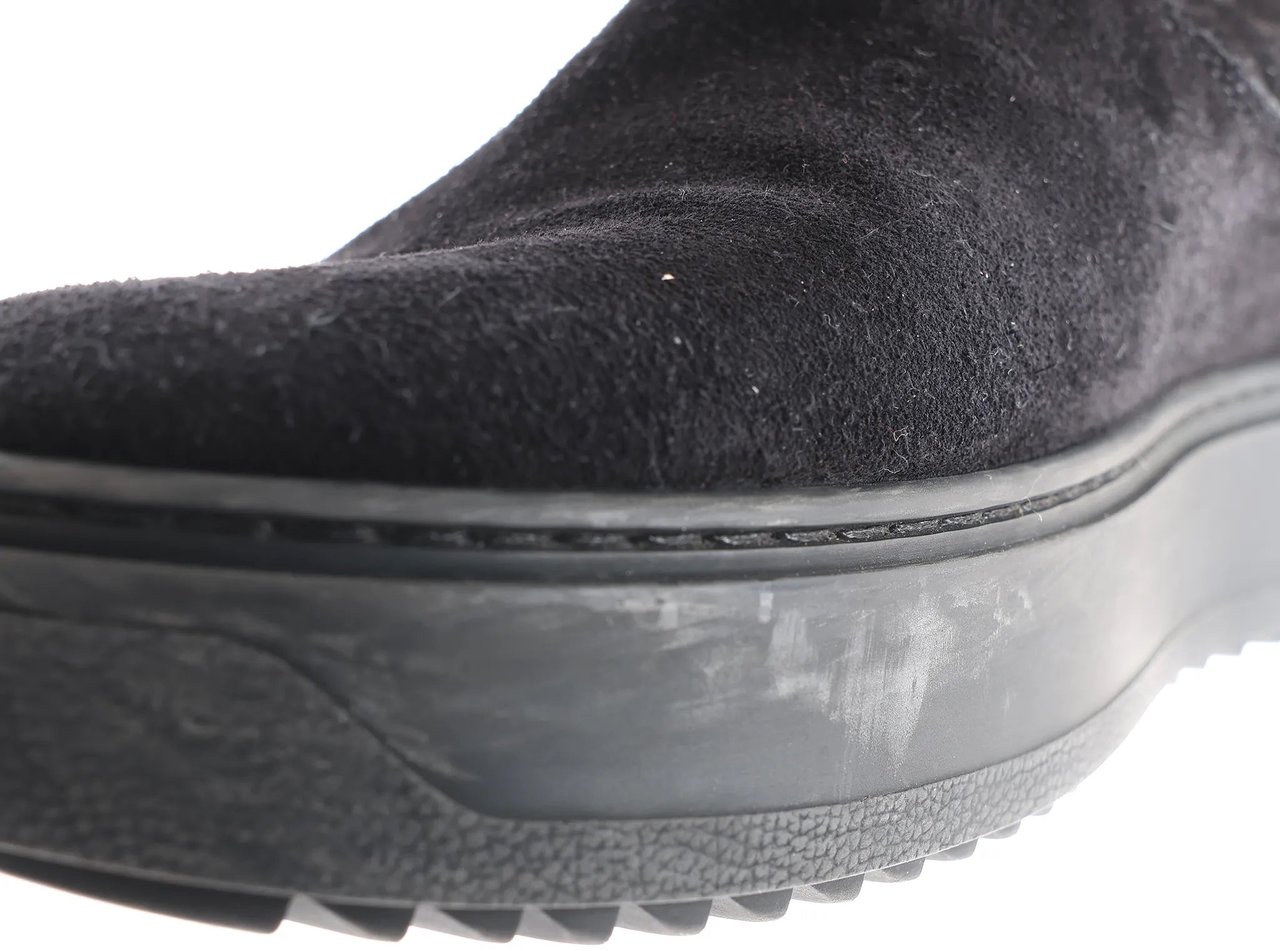 Louis Vuitton Breezy line 19-year Monogram Suede x Sheepskin Boots in Black CL0169, Size 38 EU Zwart