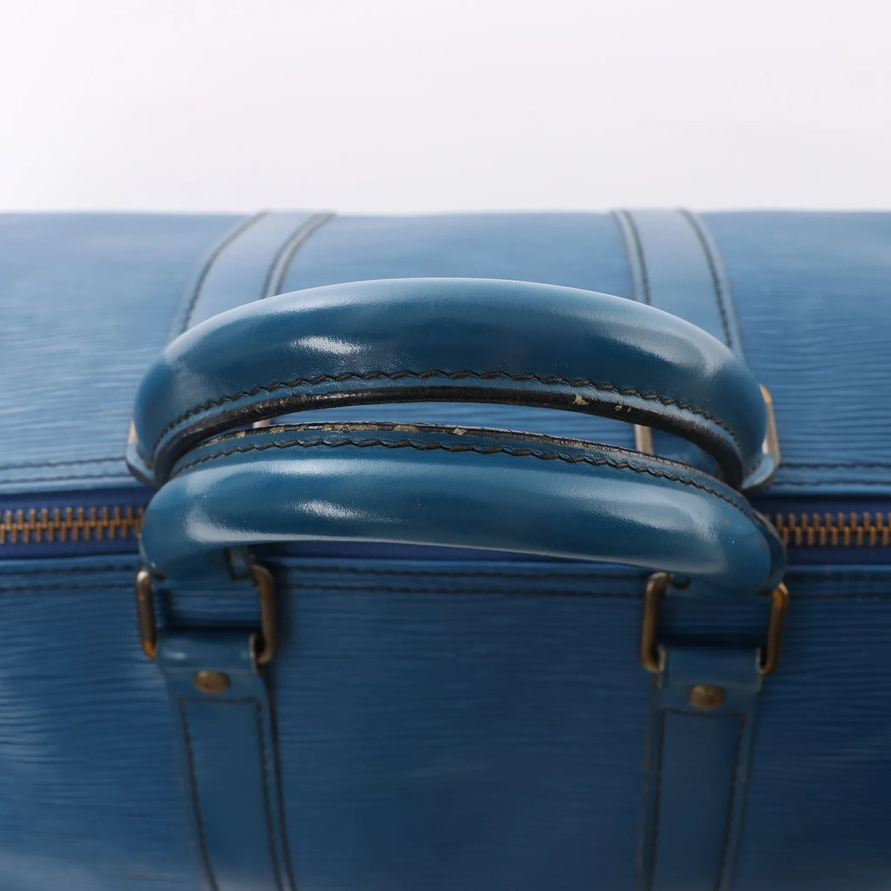 Louis Vuitton Keepall 45 Epi Leather Travel Bag in Blue M42975 Blauw