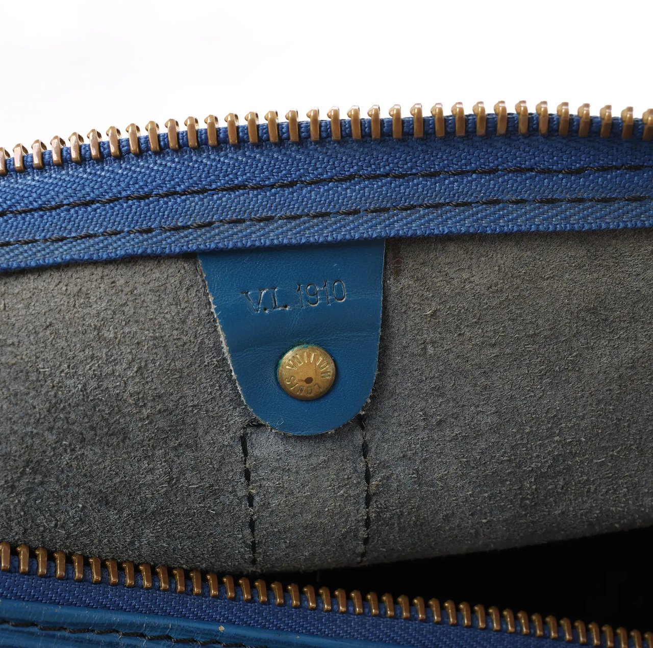 Louis Vuitton Keepall 45 Epi Leather Travel Bag in Blue M42975 Blauw