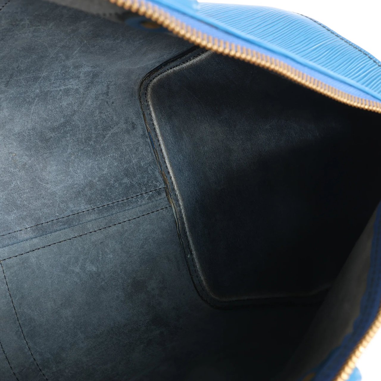 Louis Vuitton Keepall 45 Epi Leather Travel Bag in Blue M42975 Blauw