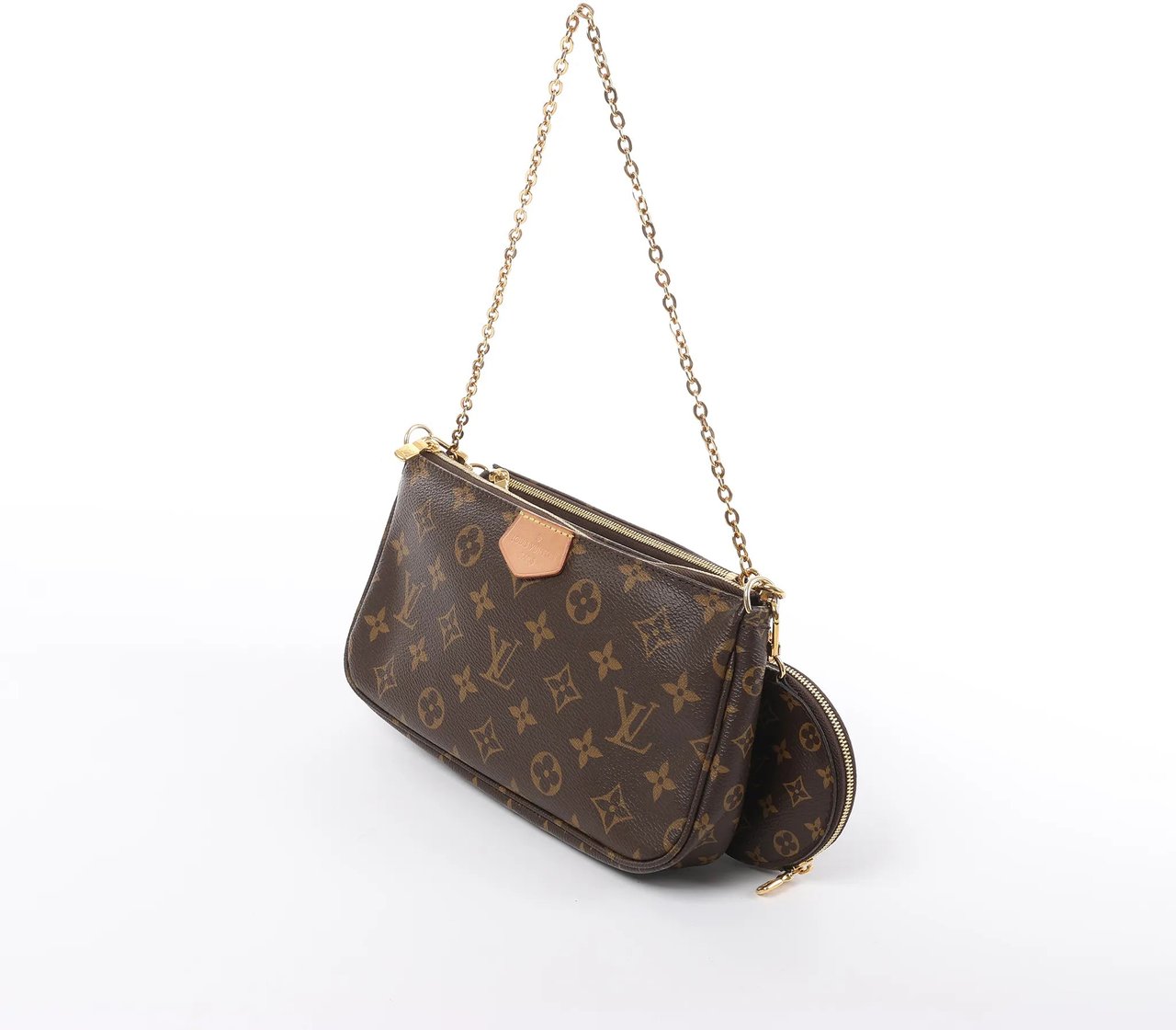 Louis Vuitton Multi Pochette Accessoires Monogram Canvas Handbag in Brown Bruin