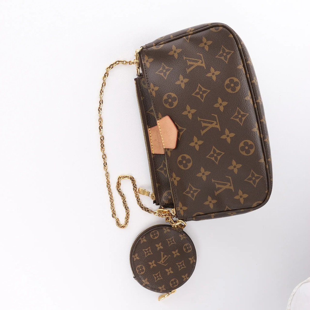 Louis Vuitton Multi Pochette Accessoires Monogram Canvas Handbag in Brown Bruin