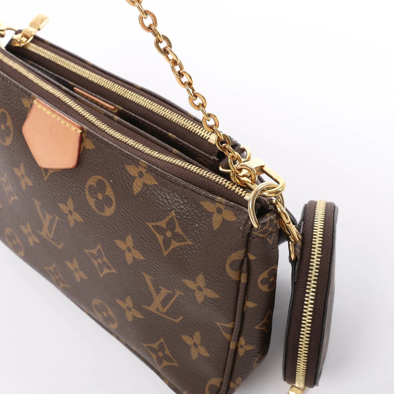 Louis Vuitton Multi Pochette Accessoires Monogram Canvas Handbag in Brown Bruin
