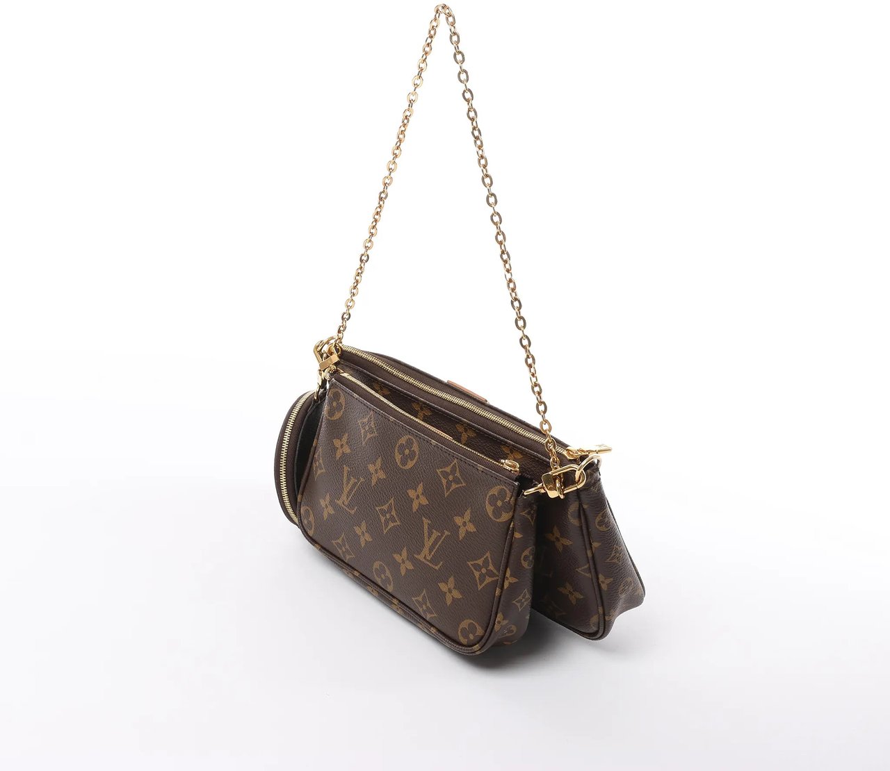 Louis Vuitton Multi Pochette Accessoires Monogram Canvas Handbag in Brown Bruin