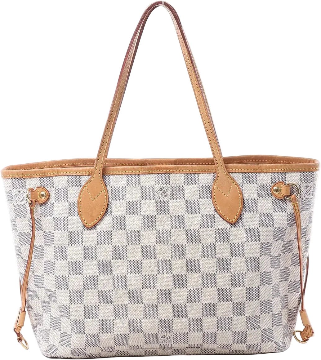 Louis Vuitton Neverfull PM Damier Azur Shoulder Bag in Beige N51110 Beige