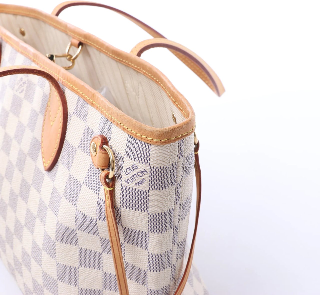 Louis Vuitton Neverfull PM Damier Azur Shoulder Bag in Beige N51110 Beige
