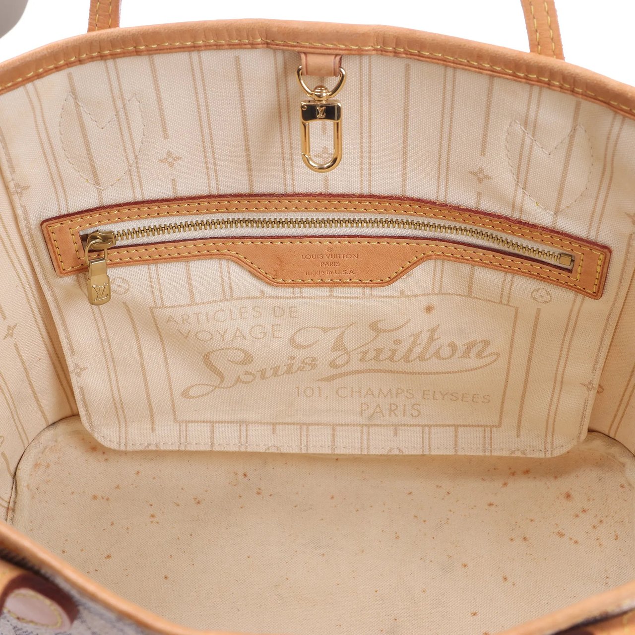Louis Vuitton Neverfull PM Damier Azur Shoulder Bag in Beige N51110 Beige