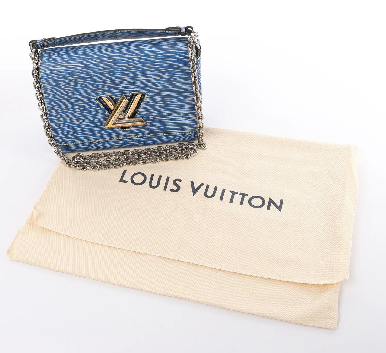 Louis Vuitton Twist MM Epi Leather Crossbody Bag in Blue M50271 Blauw