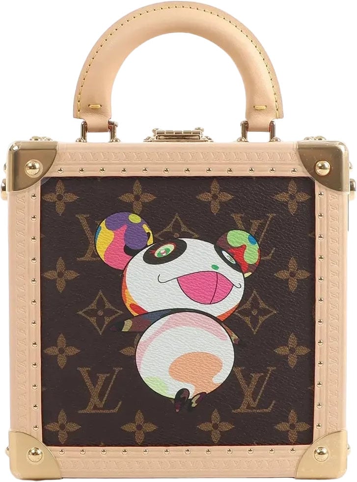 Louis Vuitton x Takashi Murakami Mini Square Trunk Handbag in Brown M13127 Bruin