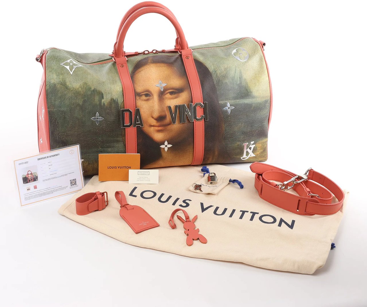Louis Vuitton Keepall 50 Masters Collection Travel Bag in Pink x Green M43377 Divers