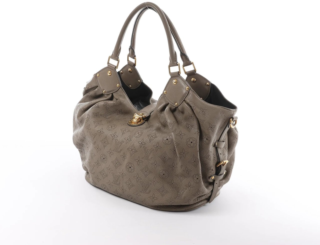Louis Vuitton Mahina L Monogram Leather Shoulder Bag in Brown M93121 Bruin