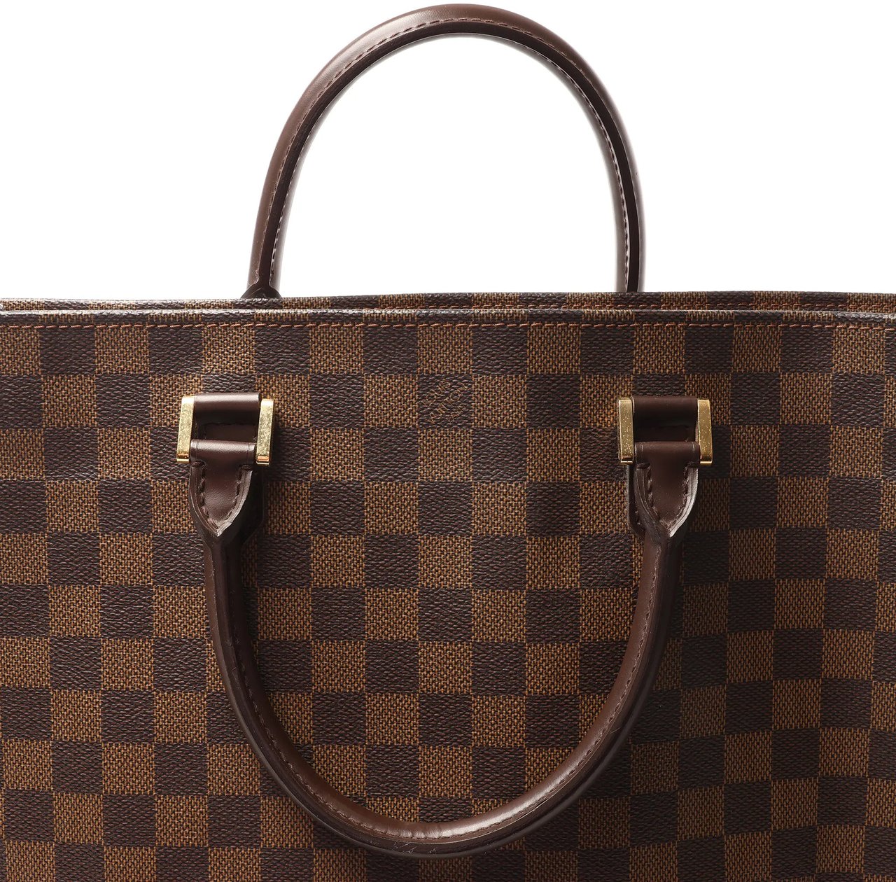 Louis Vuitton Sac Plat Damier Ebene Handbag in Brown N51140 Bruin