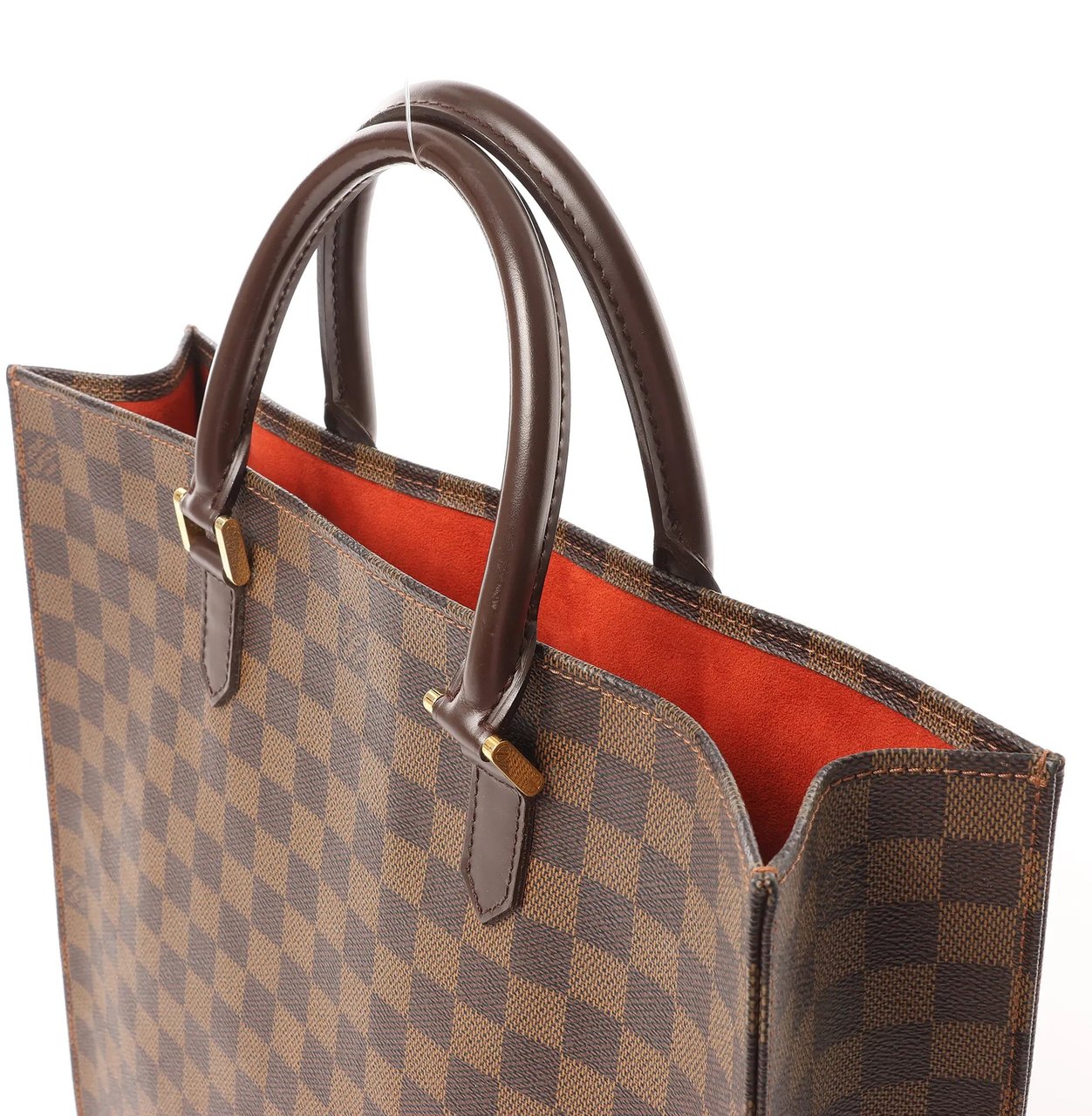 Louis Vuitton Sac Plat Damier Ebene Handbag in Brown N51140 Bruin