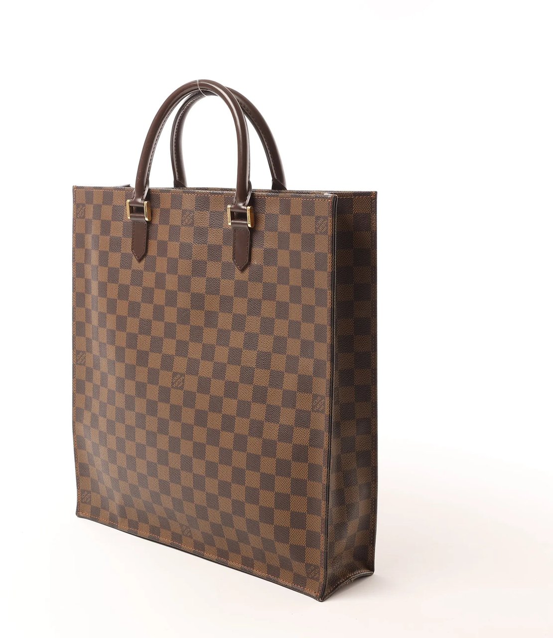 Louis Vuitton Sac Plat Damier Ebene Handbag in Brown N51140 Bruin
