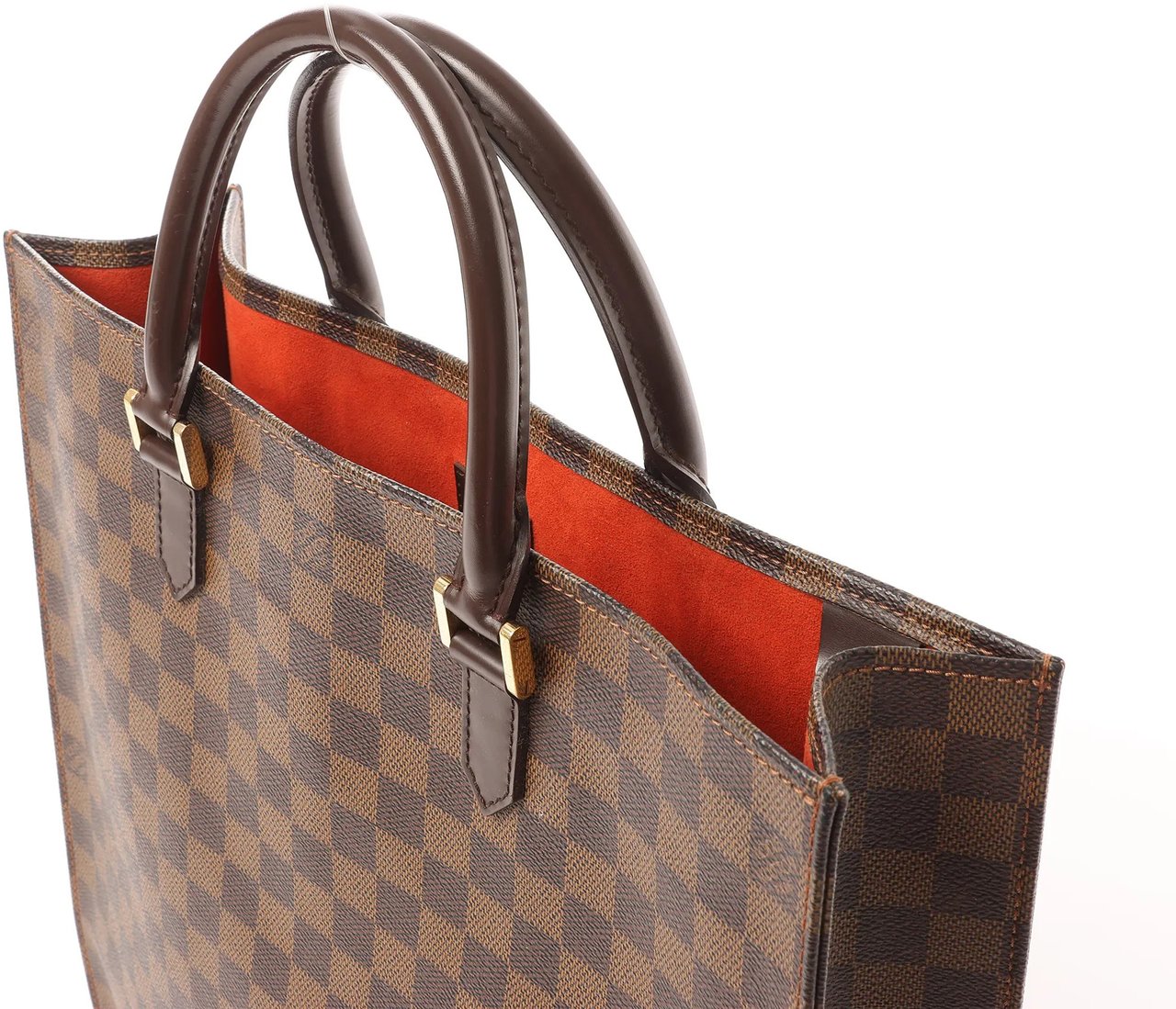 Louis Vuitton Sac Plat Damier Ebene Handbag in Brown N51140 Bruin