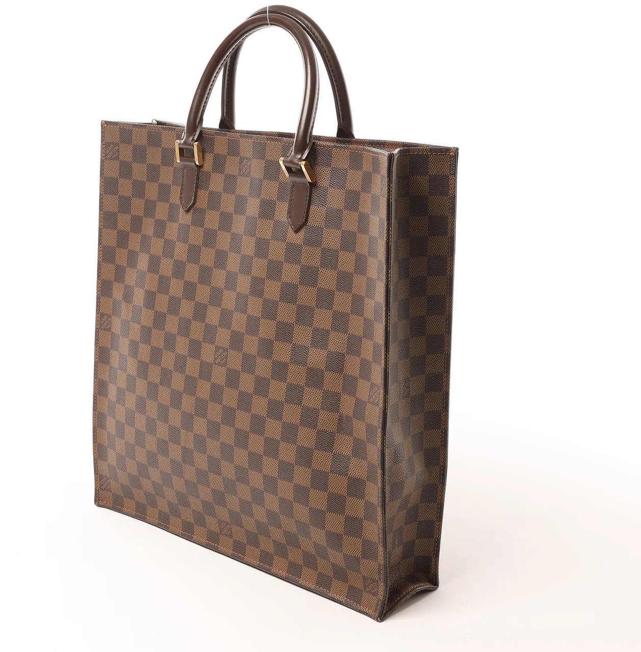 Louis Vuitton Sac Plat Damier Ebene Handbag in Brown N51140 Bruin