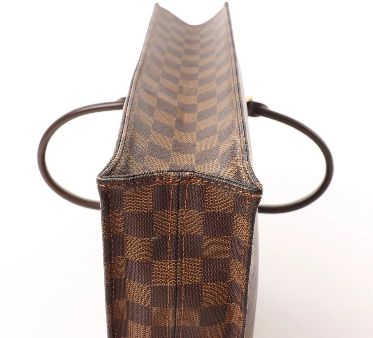 Louis Vuitton Sac Plat Damier Ebene Handbag in Brown N51140 Bruin