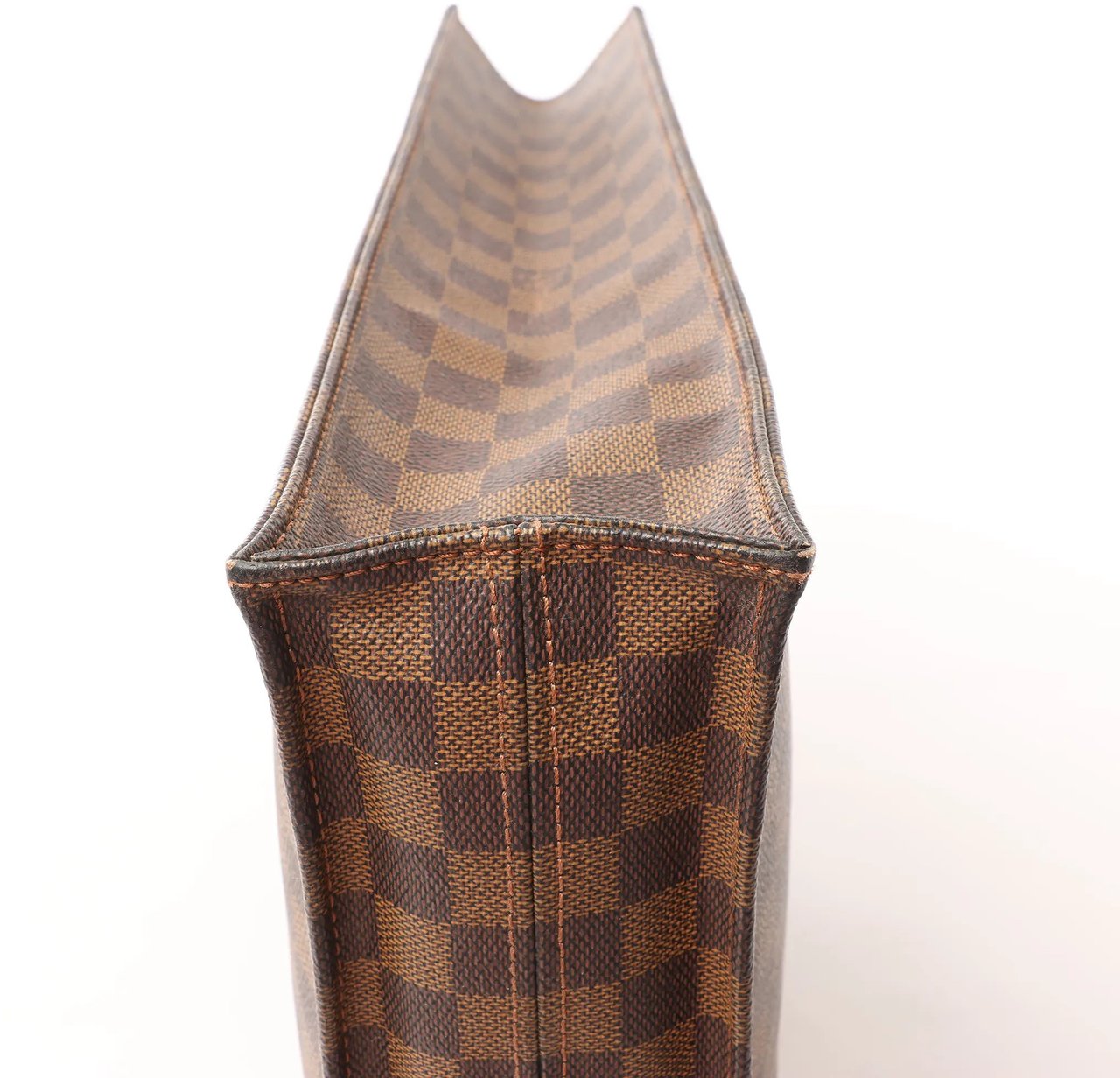 Louis Vuitton Sac Plat Damier Ebene Handbag in Brown N51140 Bruin