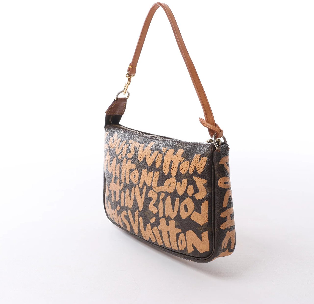 Louis Vuitton Pochette Accessoire Monogram Graffiti Handbag in Brown M92193 Bruin