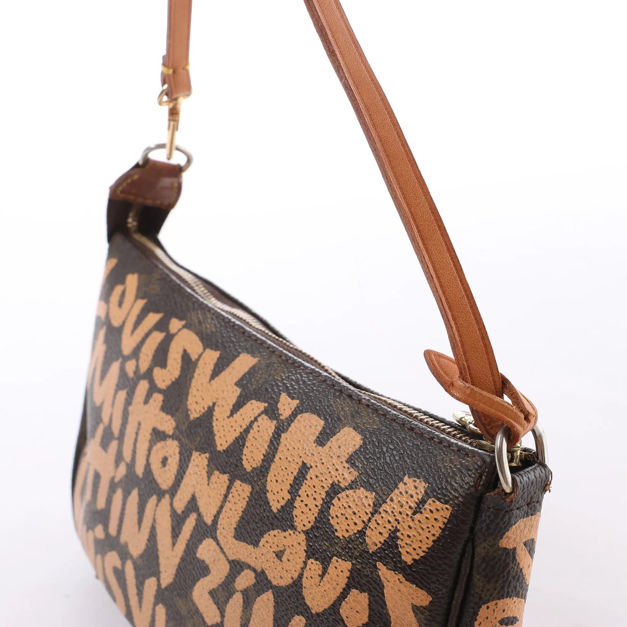 Louis Vuitton Pochette Accessoire Monogram Graffiti Handbag in Brown M92193 Bruin