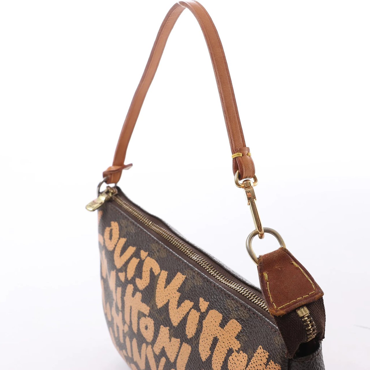 Louis Vuitton Pochette Accessoire Monogram Graffiti Handbag in Brown M92193 Bruin