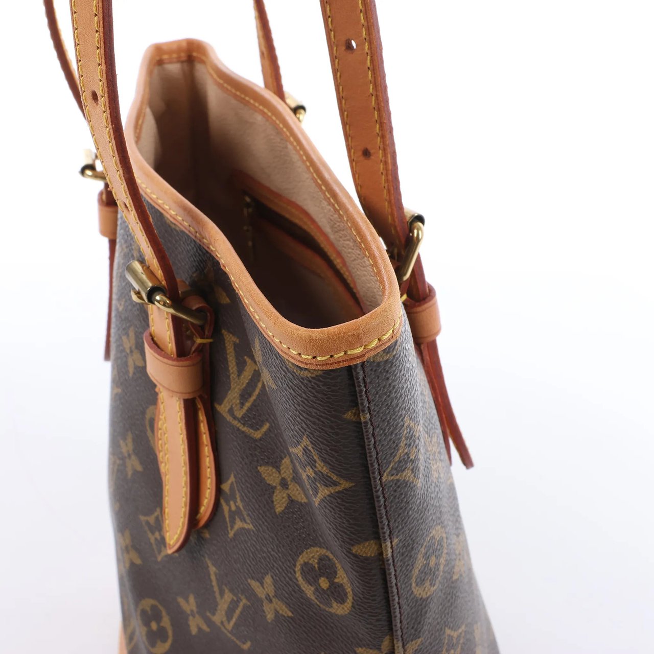 Louis Vuitton Bucket PM Monogram Canvas Shoulder Bag in Brown M42238 Bruin