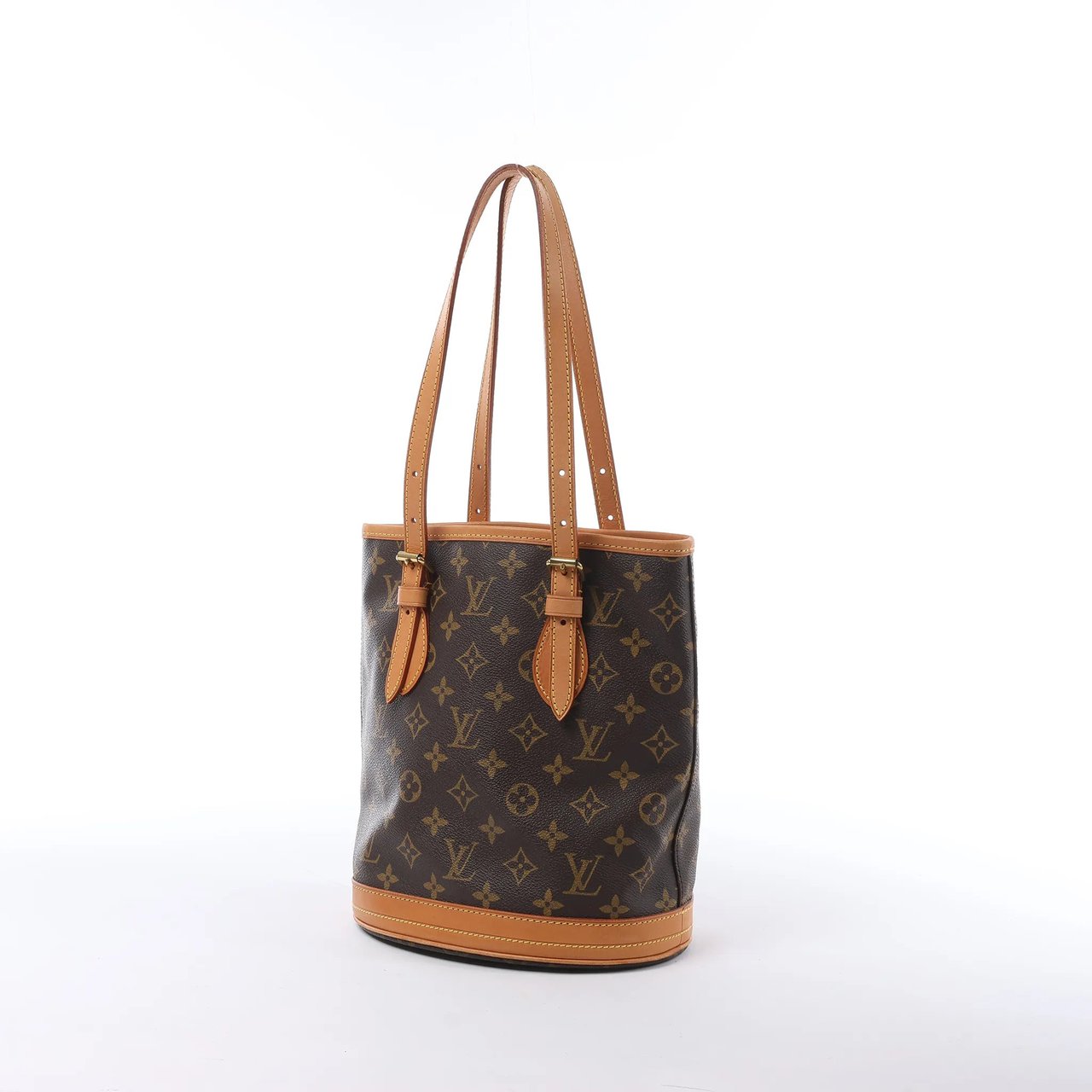Louis Vuitton Bucket PM Monogram Canvas Shoulder Bag in Brown M42238 Bruin
