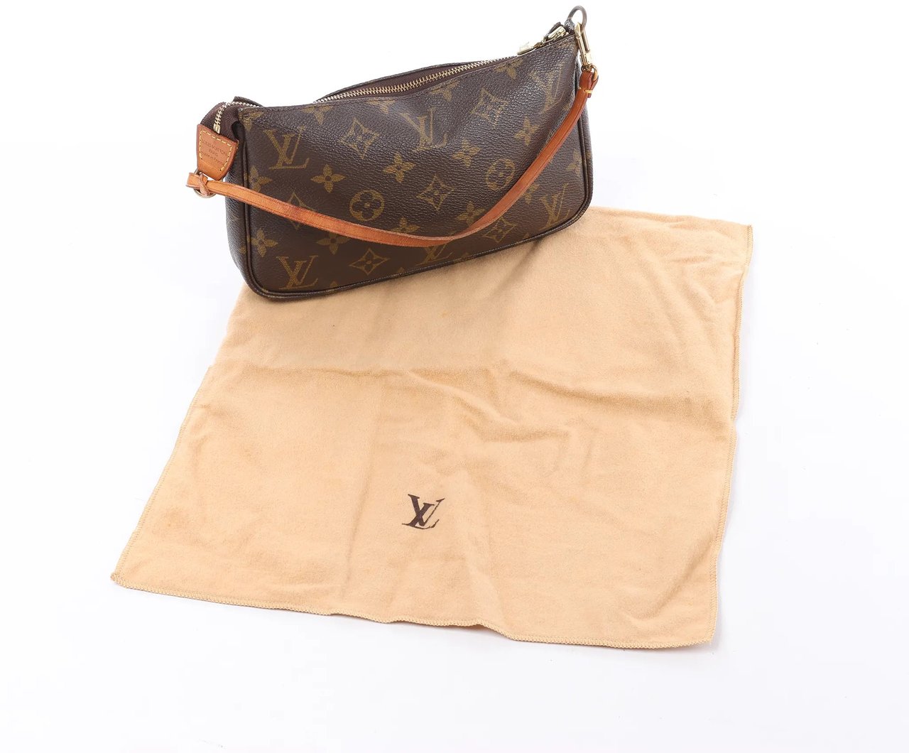 Louis Vuitton Pochette Accessoir Monogram Canvas Handbag in Brown M51980 Bruin