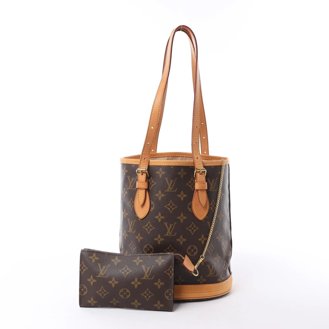 Louis Vuitton Bucket PM Monogram Canvas Shoulder Bag in Brown M42238 Bruin