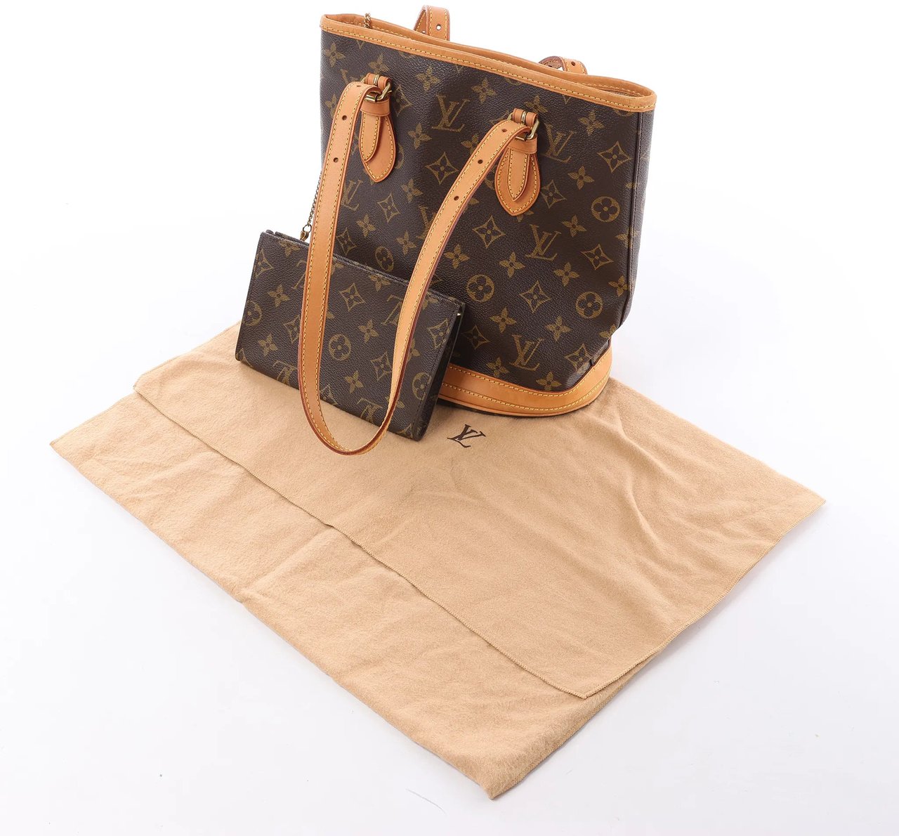 Louis Vuitton Bucket PM Monogram Canvas Shoulder Bag in Brown M42238 Bruin