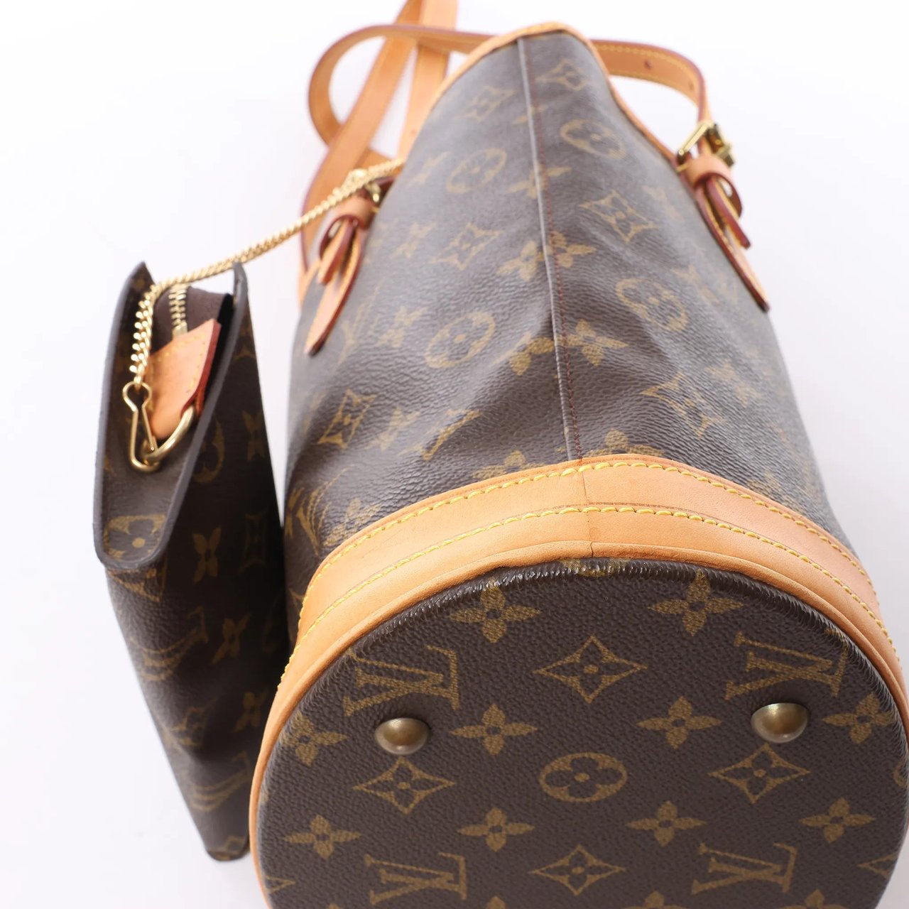 Louis Vuitton Bucket PM Monogram Canvas Shoulder Bag in Brown M42238 Bruin