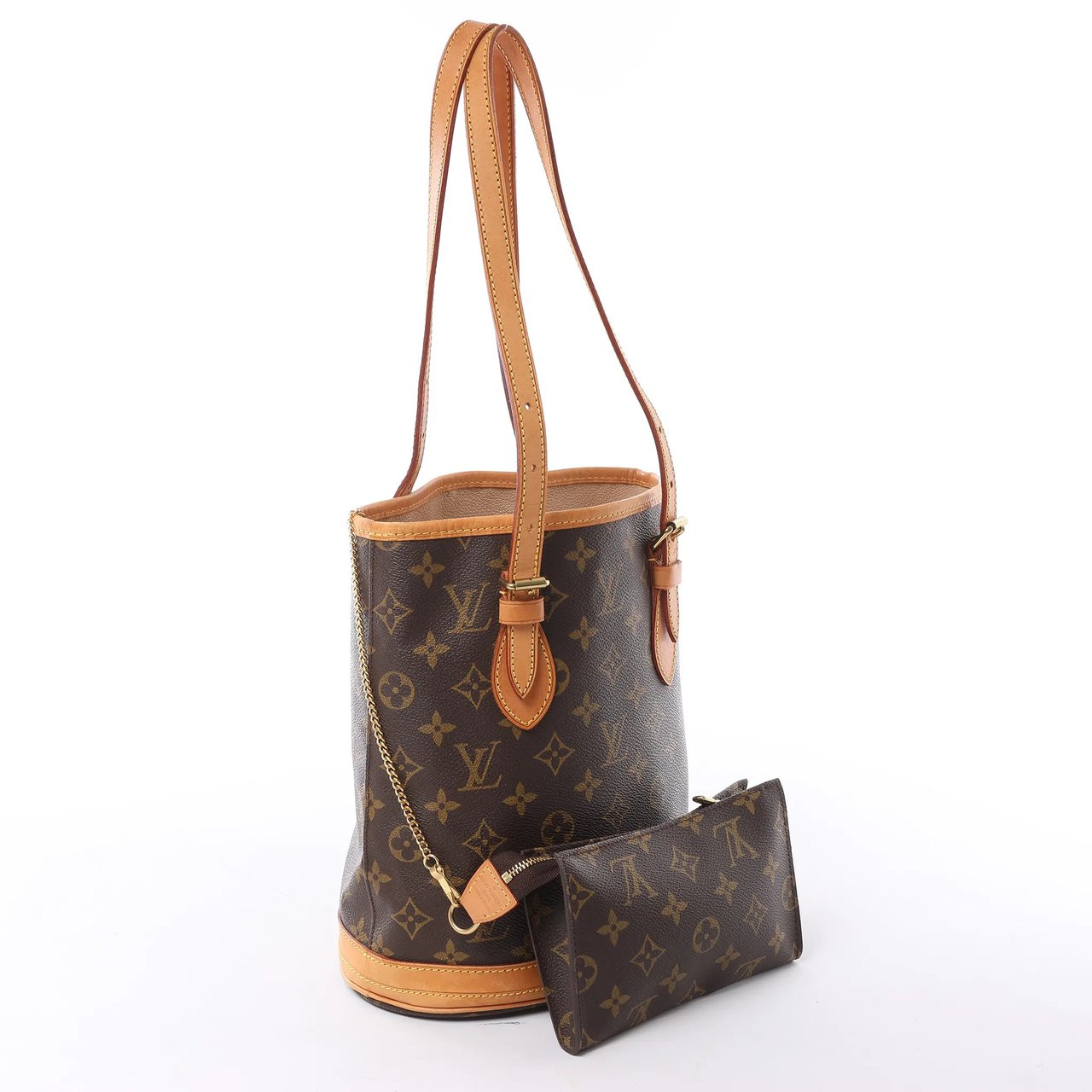 Louis Vuitton Bucket PM Monogram Canvas Shoulder Bag in Brown M42238 Bruin