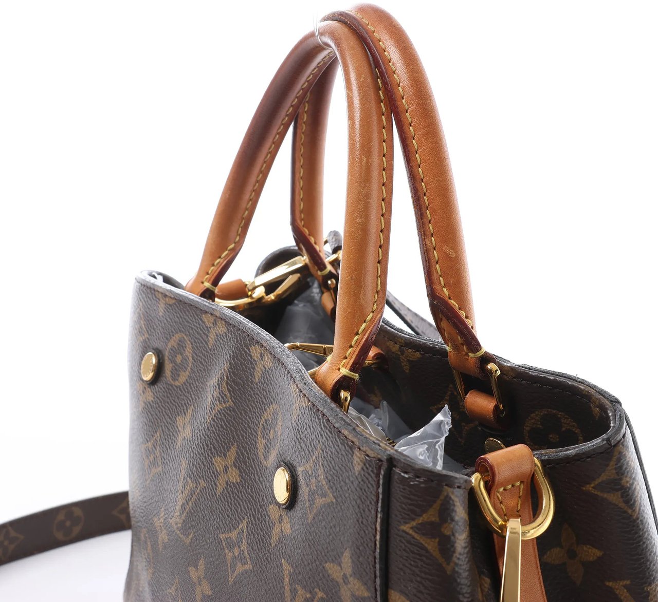 Louis Vuitton Montaigne BB Monogram Canvas 2Way Handbag in Brown M41055 Bruin