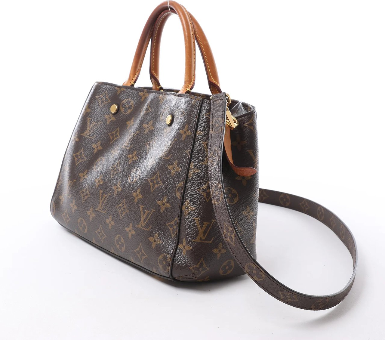 Louis Vuitton Montaigne BB Monogram Canvas 2Way Handbag in Brown M41055 Bruin