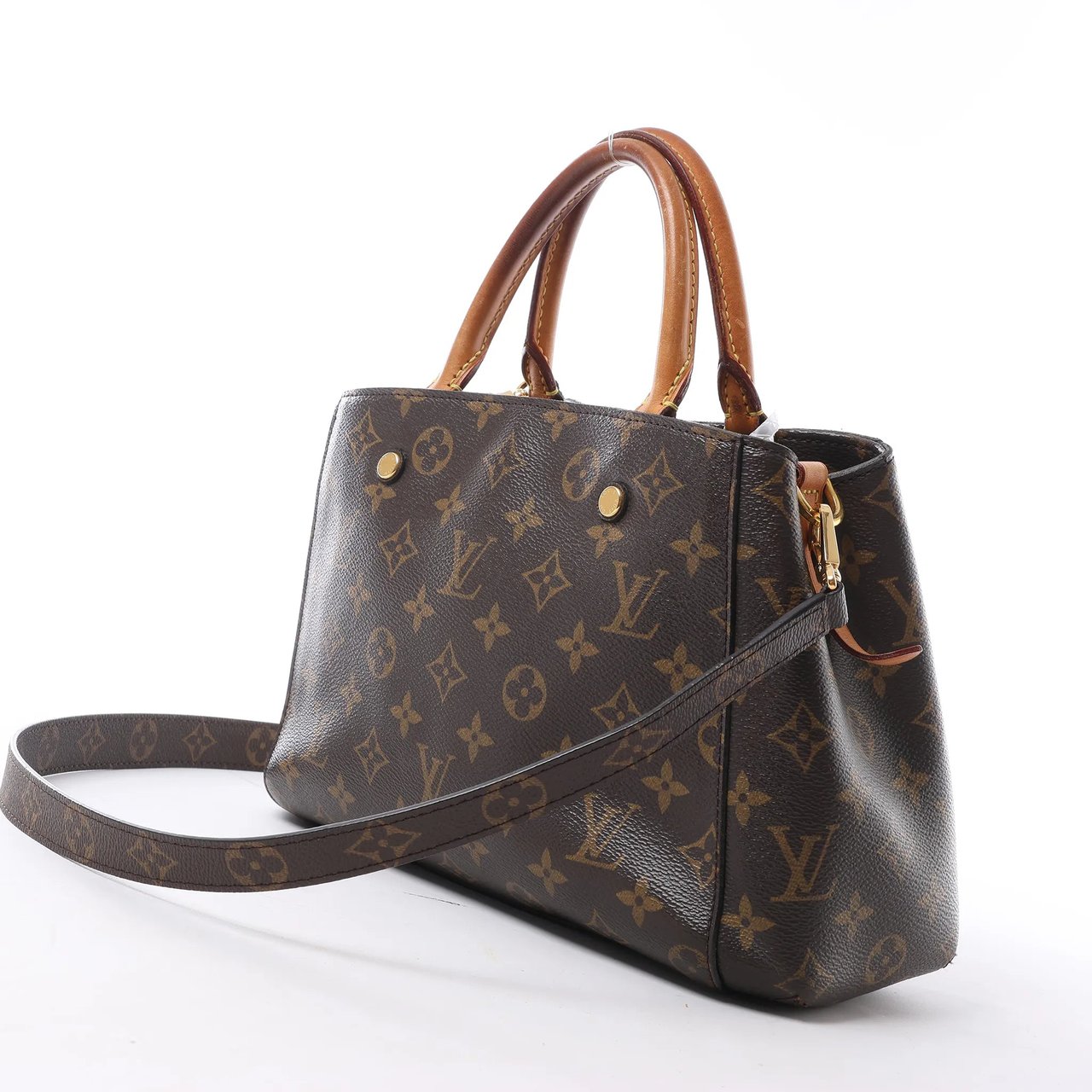 Louis Vuitton Montaigne BB Monogram Canvas 2Way Handbag in Brown M41055 Bruin