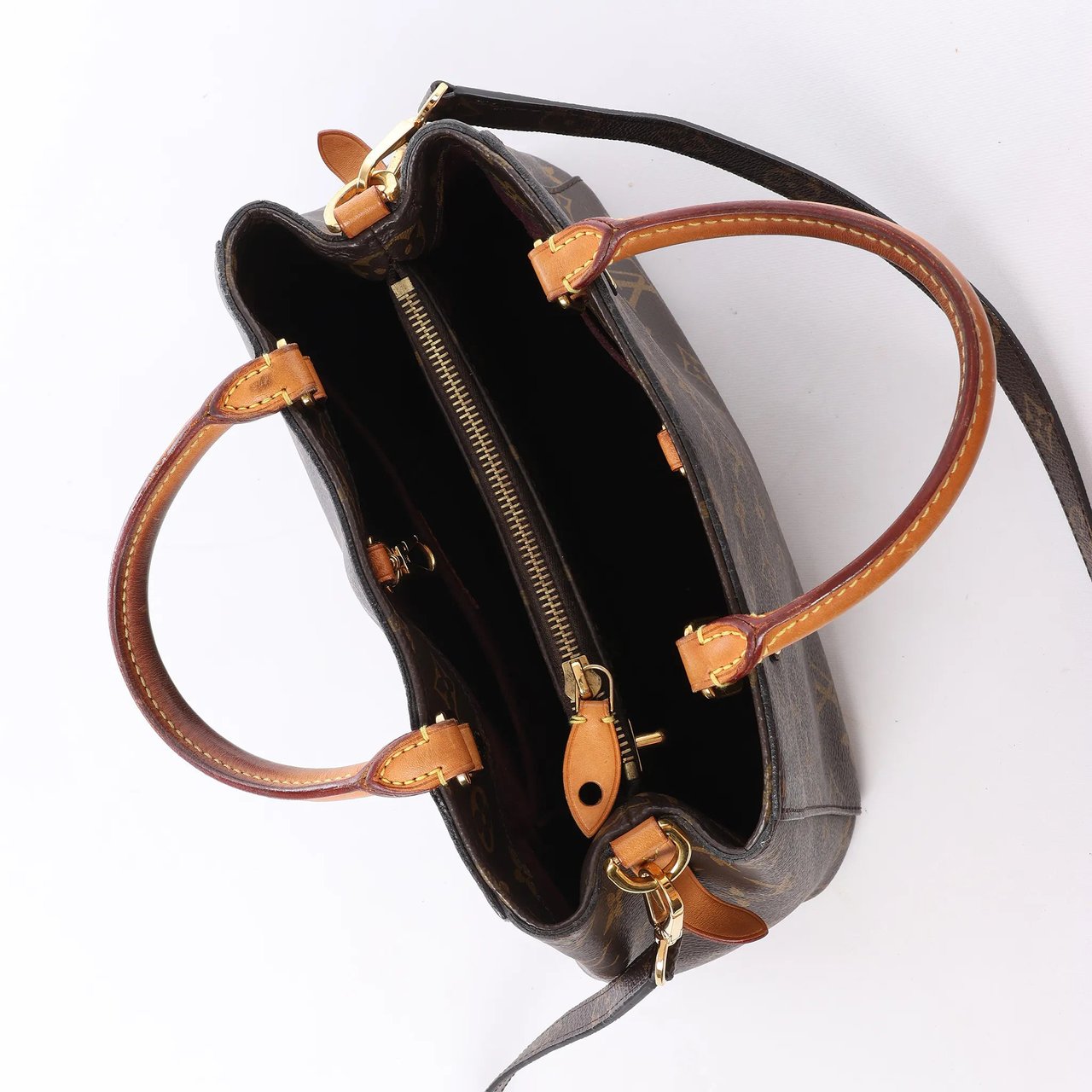 Louis Vuitton Montaigne BB Monogram Canvas 2Way Handbag in Brown M41055 Bruin