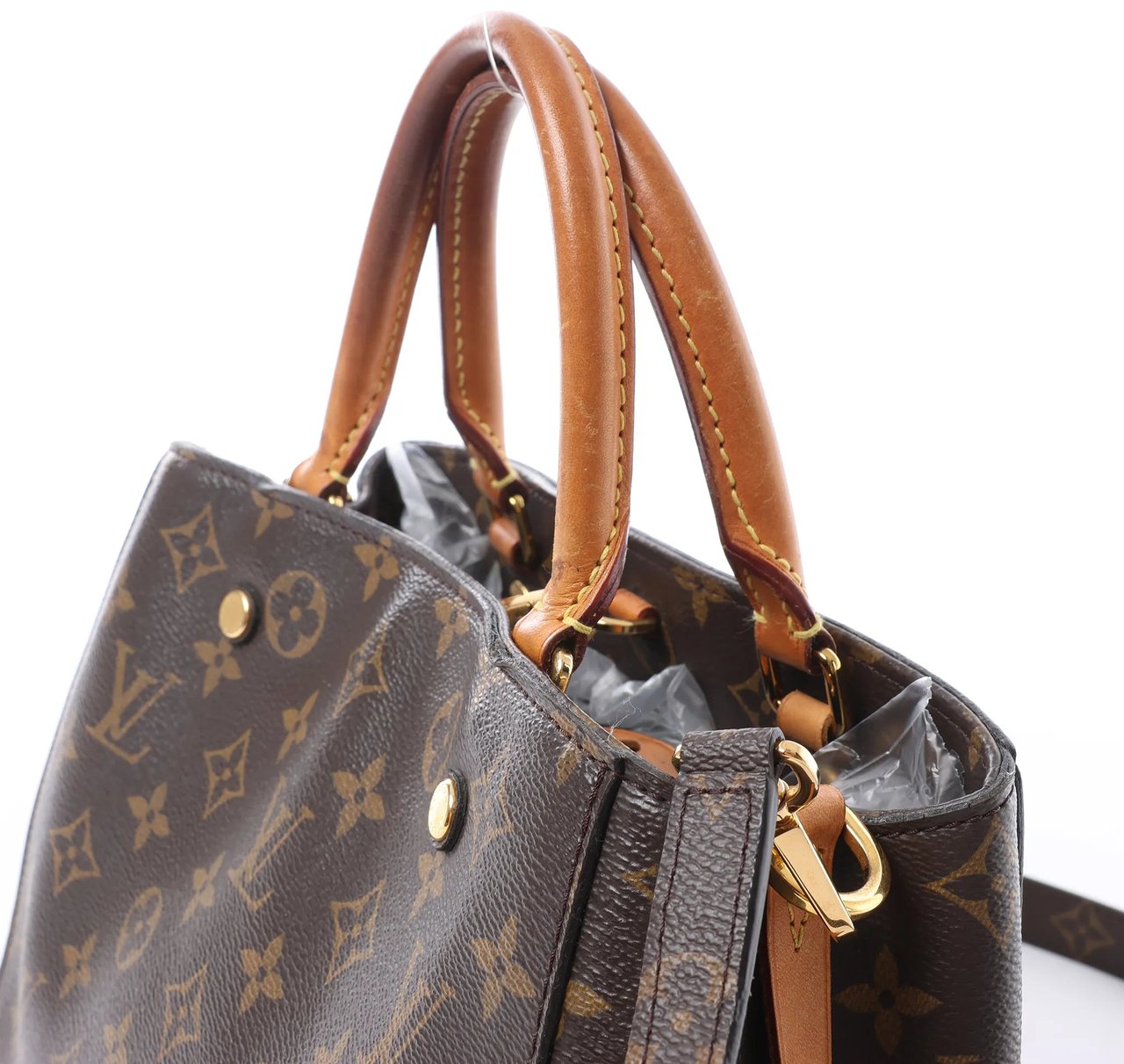 Louis Vuitton Montaigne BB Monogram Canvas 2Way Handbag in Brown M41055 Bruin