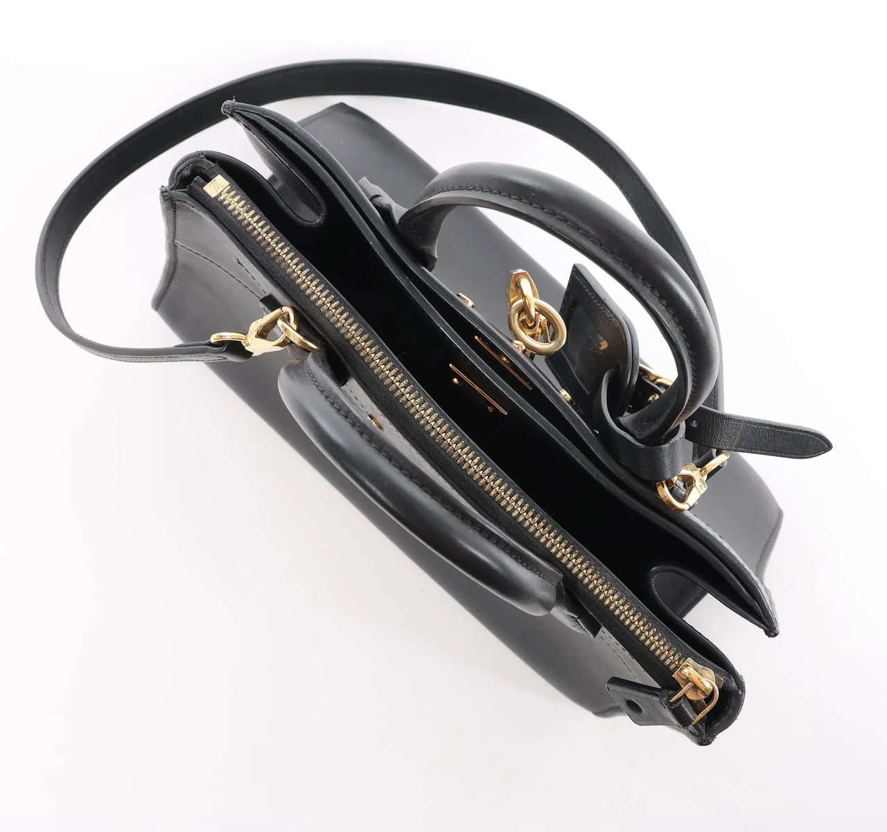Louis Vuitton City Steamer PM Taurillon 2Way Handbag in Black M53028 Zwart