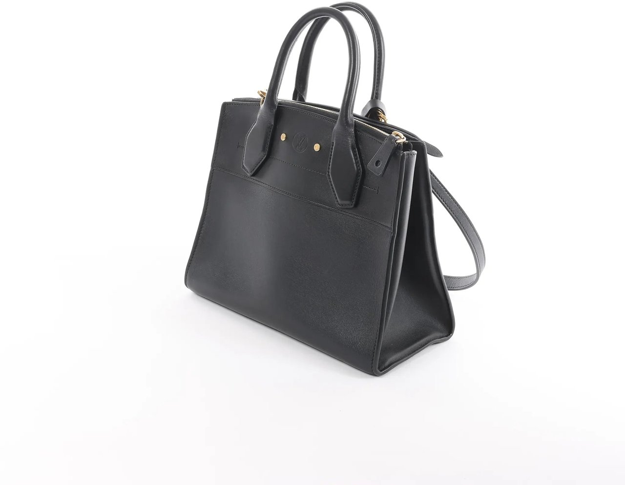 Louis Vuitton City Steamer PM Taurillon 2Way Handbag in Black M53028 Zwart