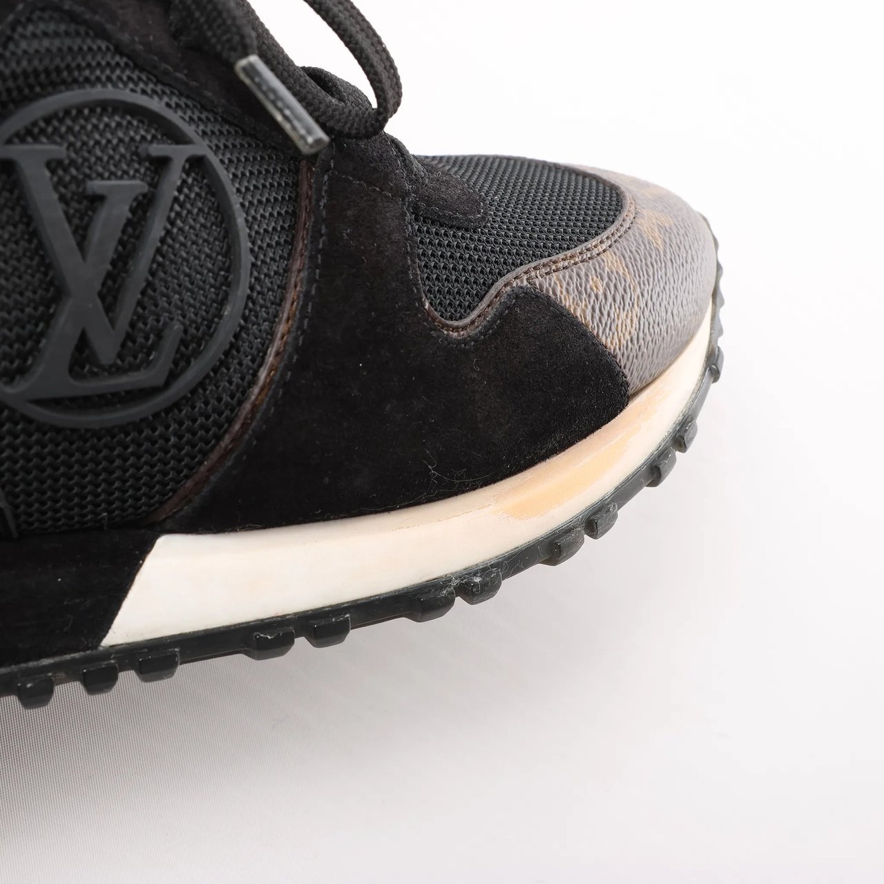 Louis Vuitton Runaway line 22 years Mesh x Leather Sneakers in Black BM0252, Size 36.5 EU Divers