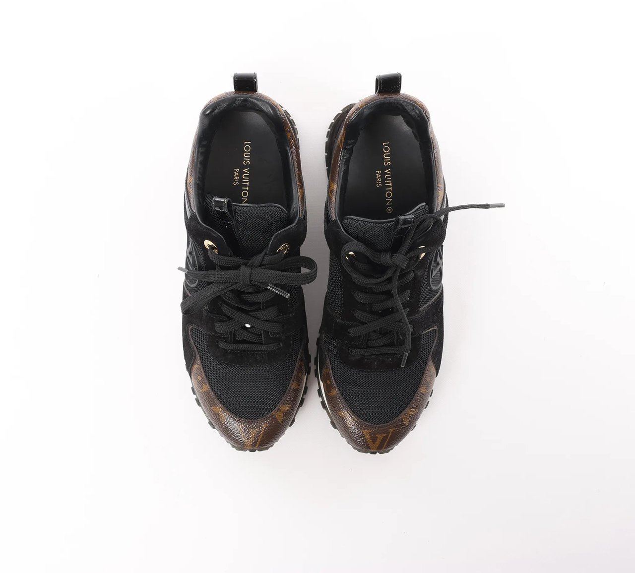 Louis Vuitton Runaway line 22 years Mesh x Leather Sneakers in Black BM0252, Size 36.5 EU Divers