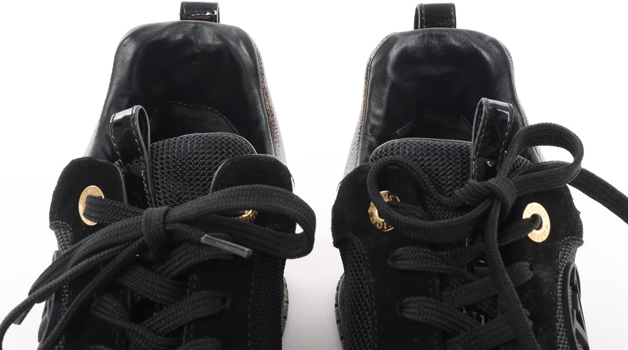 Louis Vuitton Runaway line 22 years Mesh x Leather Sneakers in Black BM0252, Size 36.5 EU Divers