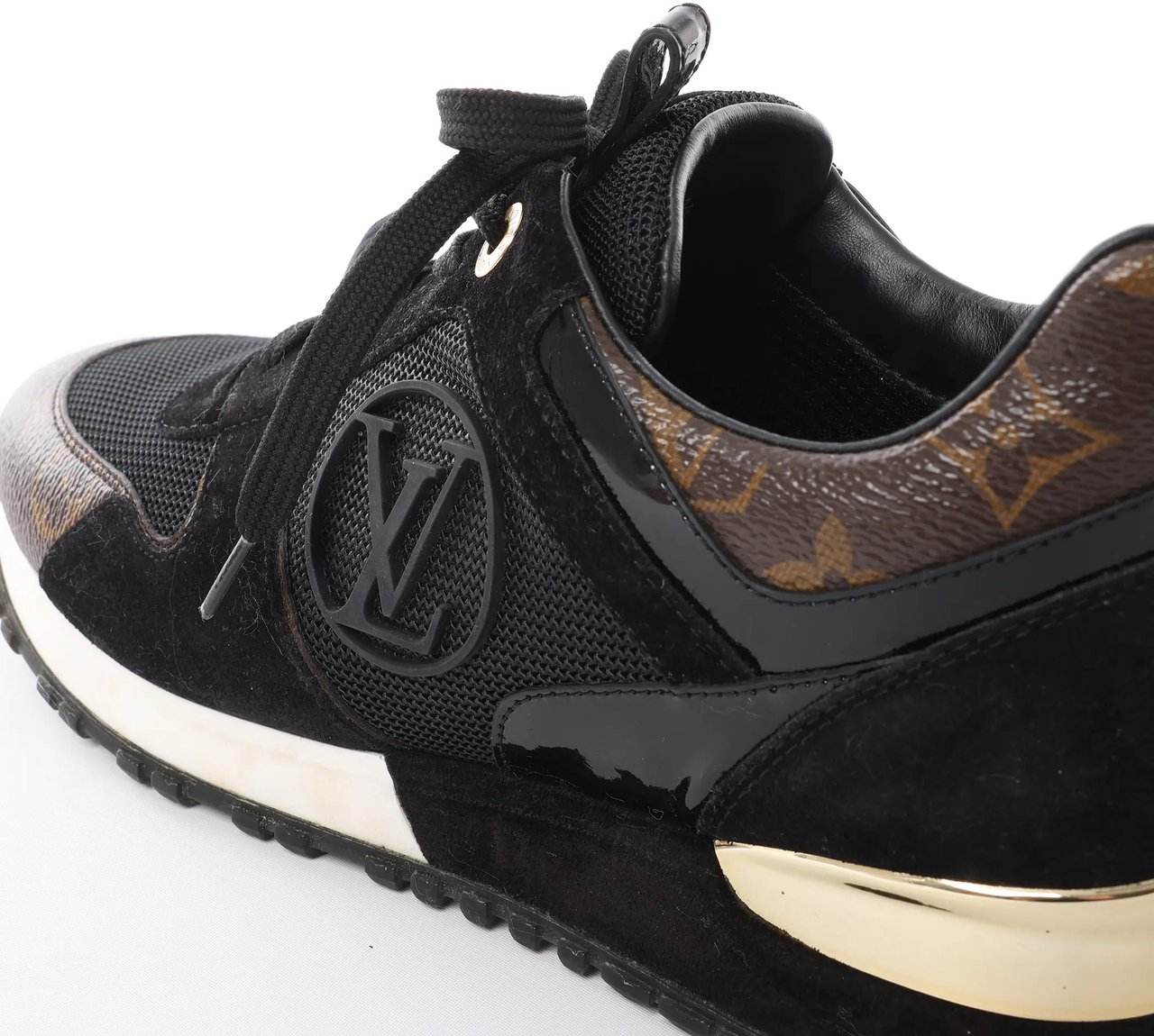 Louis Vuitton Runaway line 22 years Mesh x Leather Sneakers in Black BM0252, Size 36.5 EU Divers