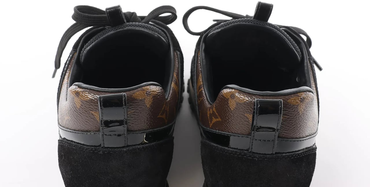Louis Vuitton Runaway line 22 years Mesh x Leather Sneakers in Black BM0252, Size 36.5 EU Divers
