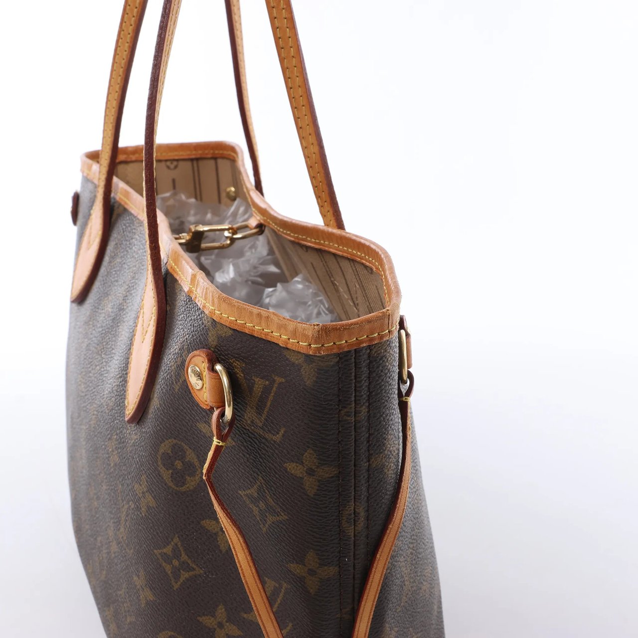 Louis Vuitton Neverfull PM Monogram Canvas Shoulder Bag in Brown M40155 Bruin