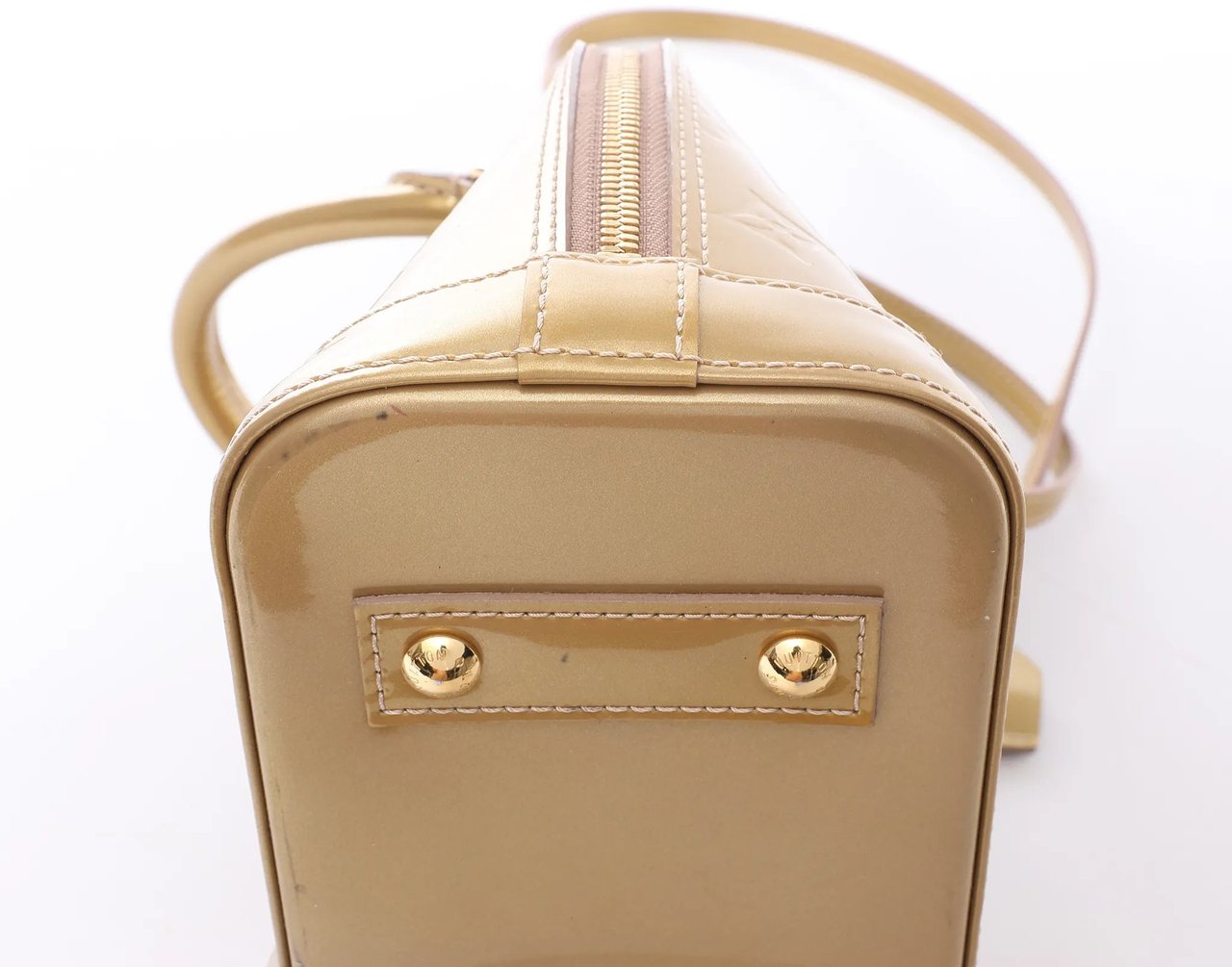 Louis Vuitton Alma BB Monogram Vernis 2Way Handbag in Gold M91677 Goud