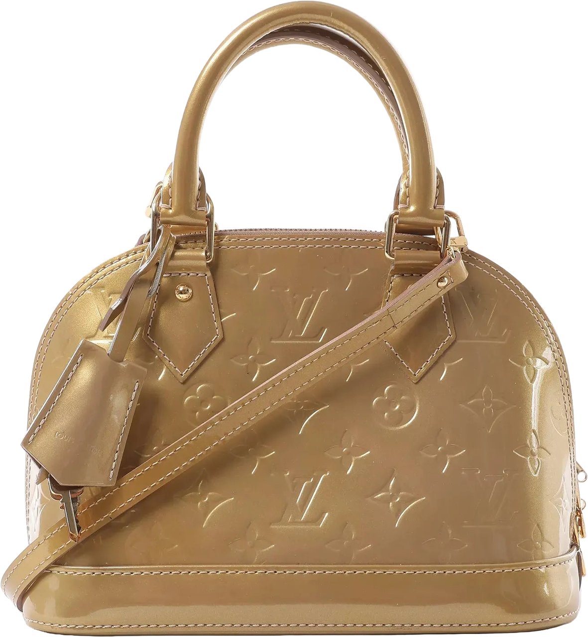 Louis Vuitton Alma BB Monogram Vernis 2Way Handbag in Gold M91677 Goud