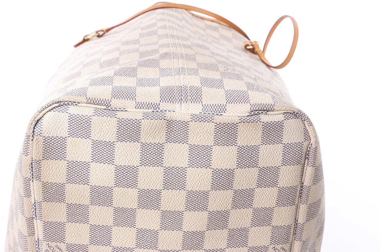 Louis Vuitton Neverfull GM Damier Azur Shoulder Bag in Beige N51108 Beige