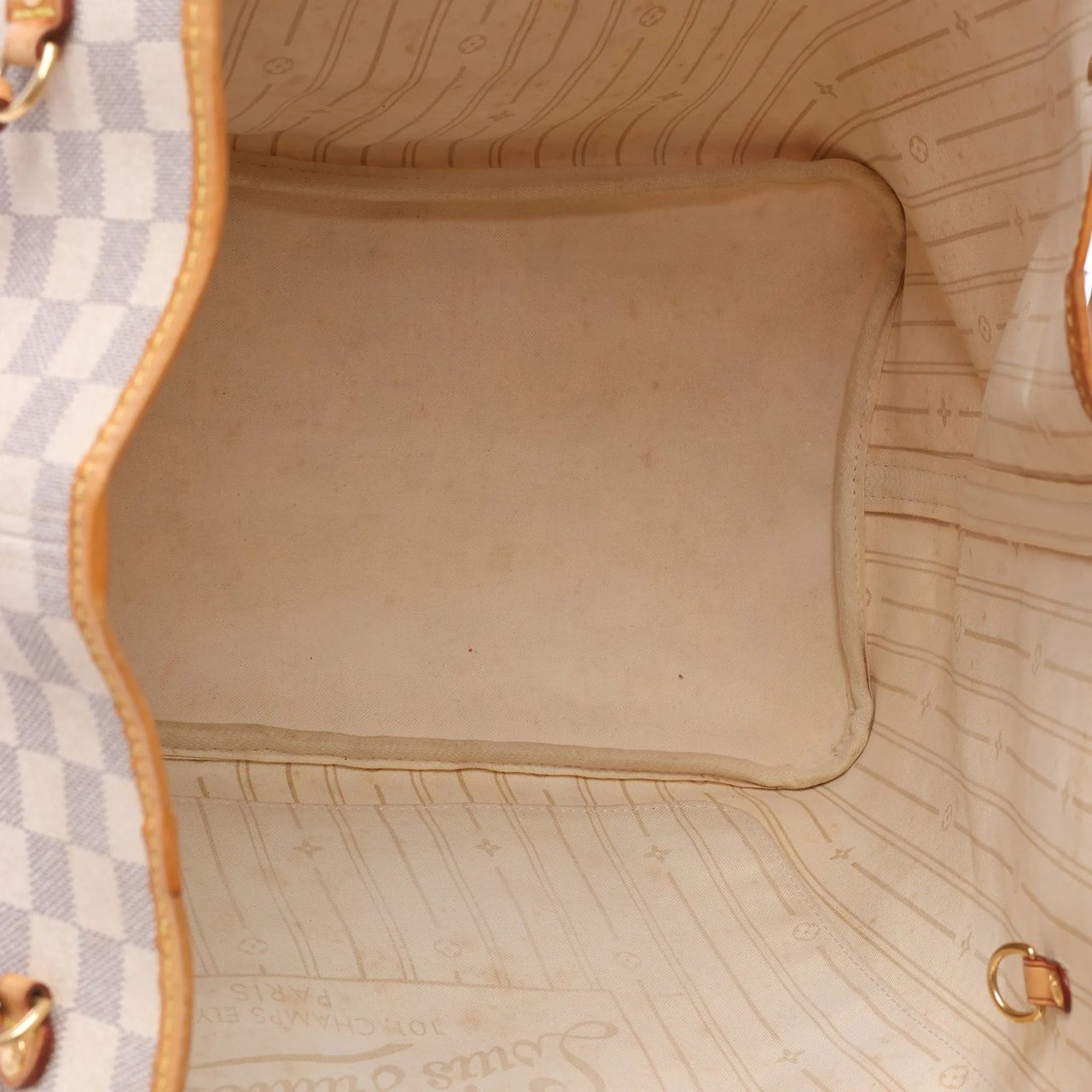 Louis Vuitton Neverfull GM Damier Azur Shoulder Bag in Beige N51108 Beige